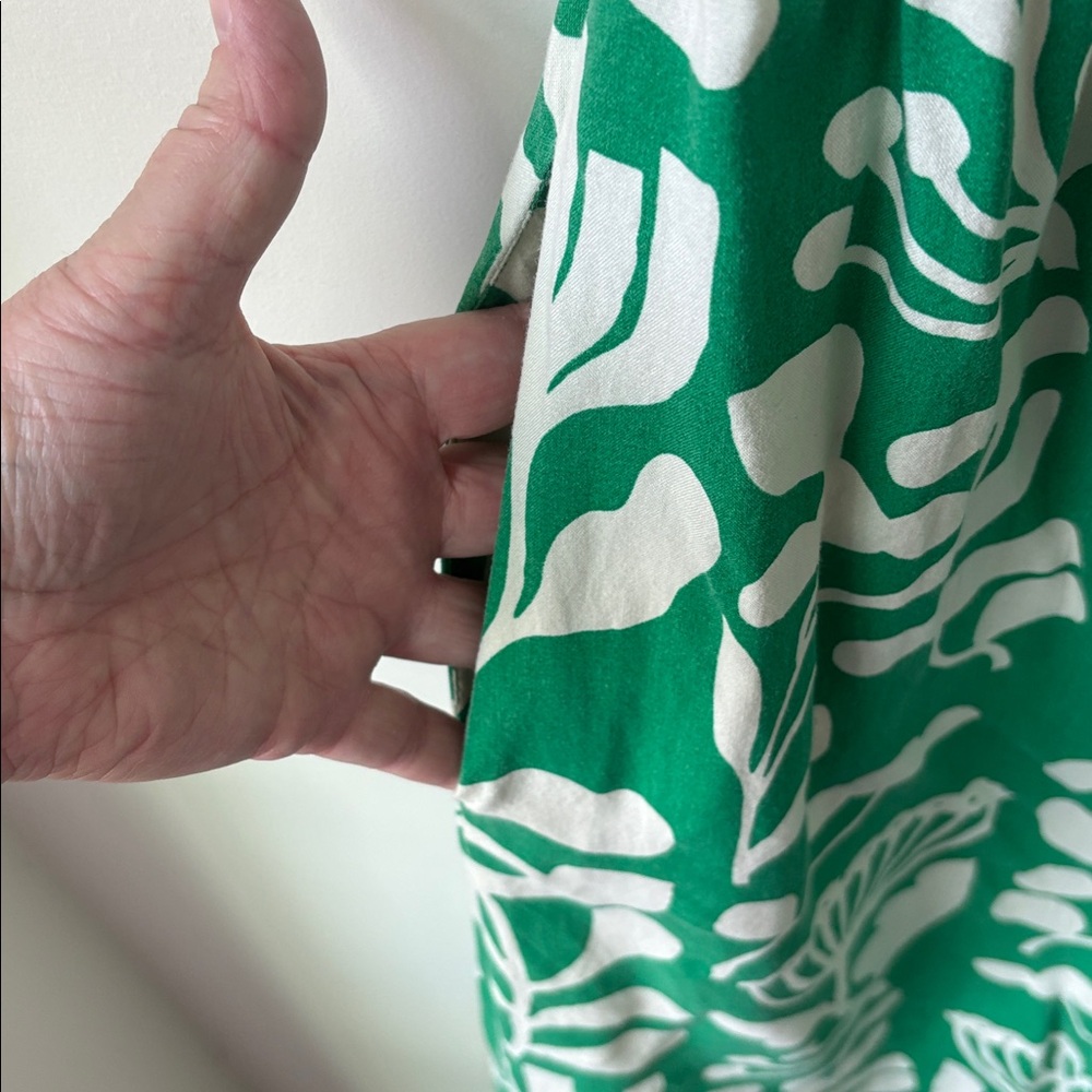 Compania Fantastica Floral Print Long Dress in Green Ivory Resort Church Size S - Picture 7 of 15